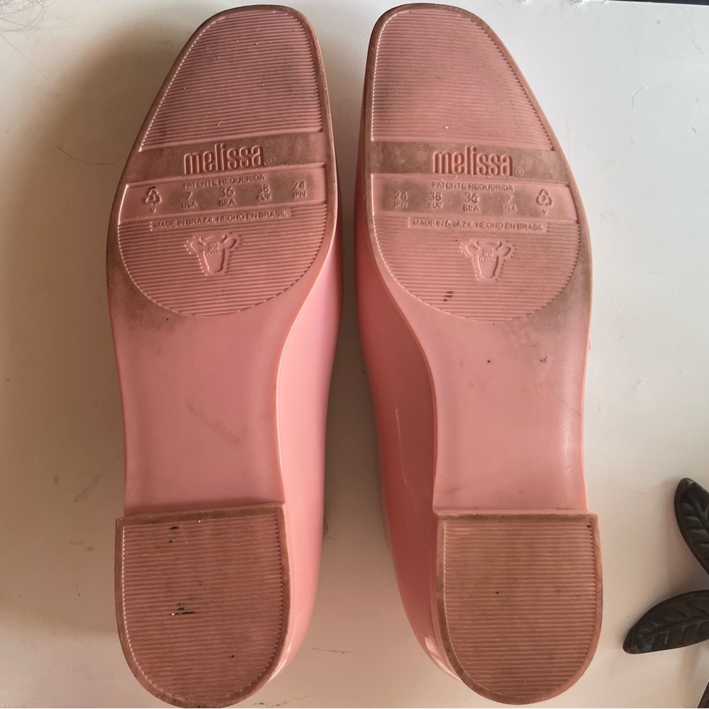 Melissa Pink Glossy Mary Jane Flats - Picture 8 of 8